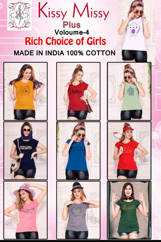 Kissy Missy Girls' Cotton T-Shirts