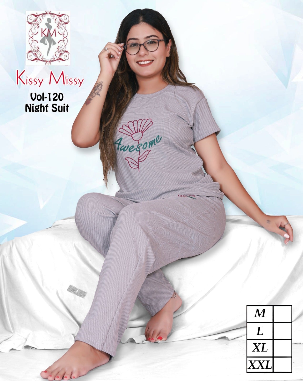 Designer Girls Night Suit Set Co-ord