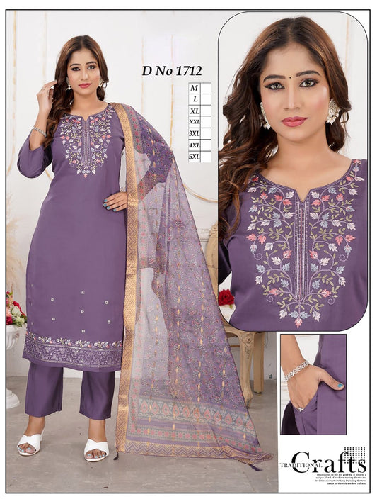Big Size Kashmiri Embridery Vetican 3pc