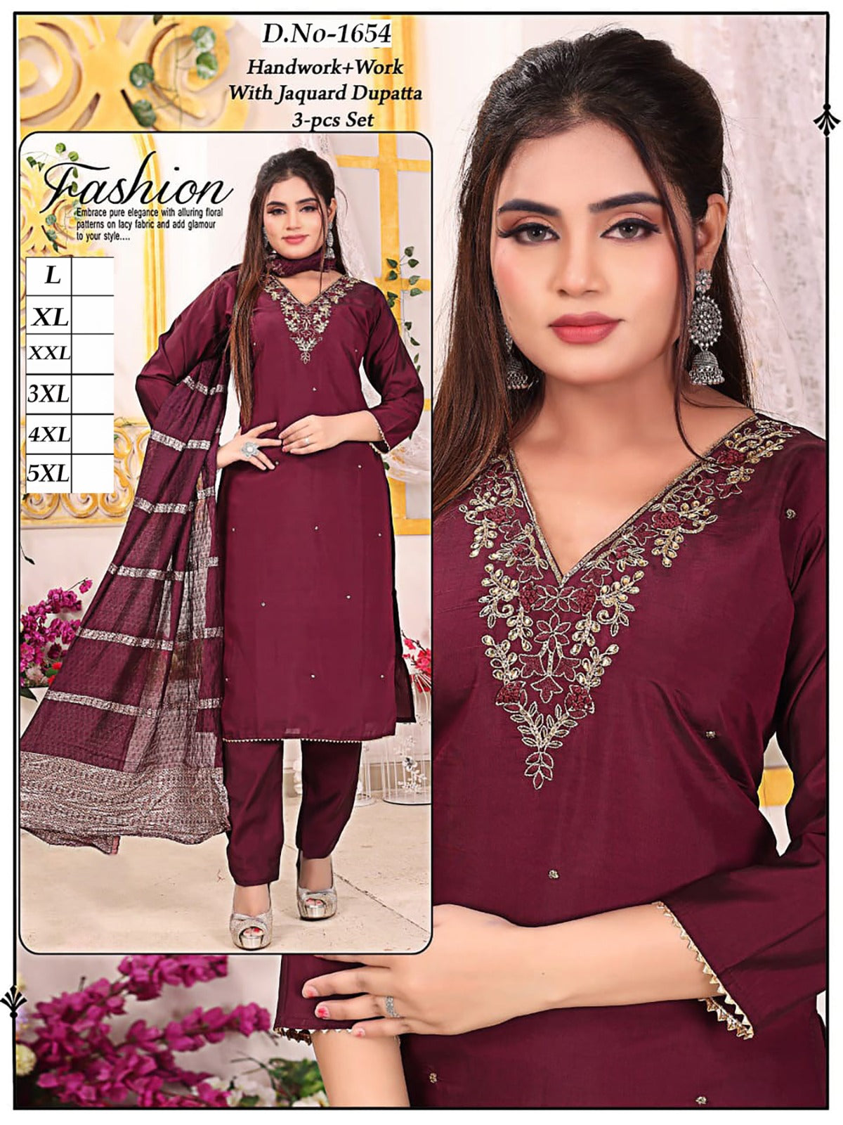 Handwork Roman 3pc Combo [ L-xxl ; 3xl-5xl ]
