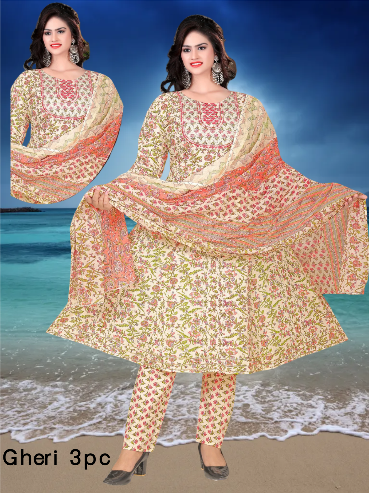 Frock Kurti Premium Cotton 3pc