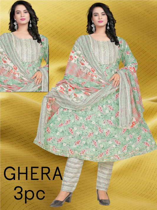 Frock Kurti Premium Cotton 3pc
