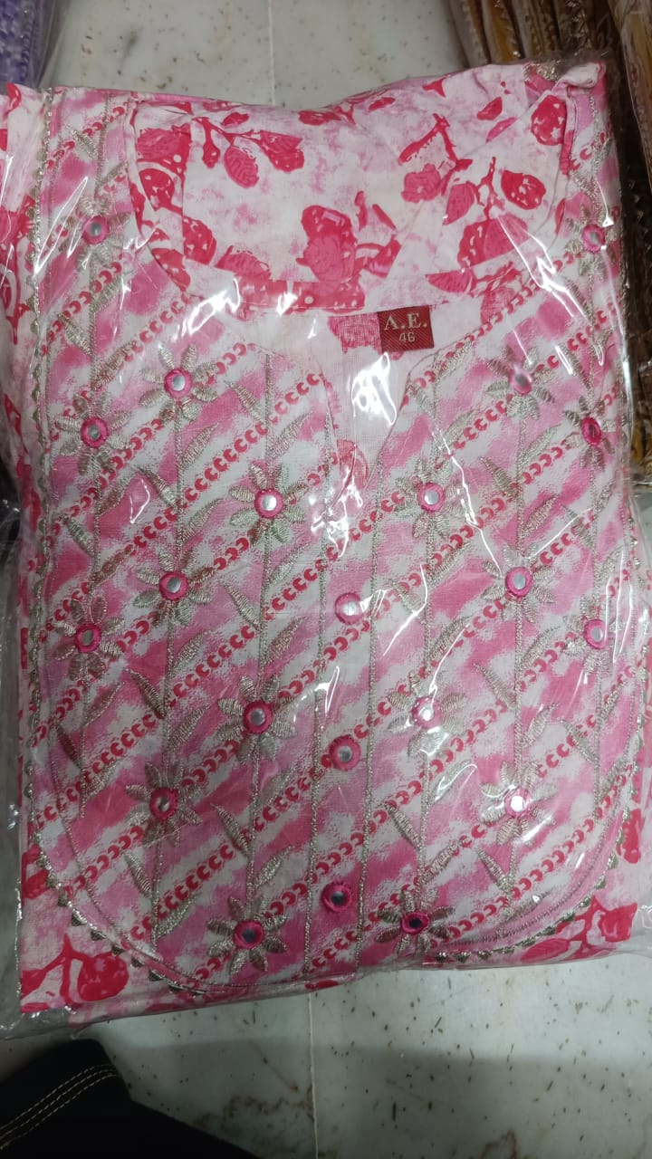 BIG SIZE - Frock Kurti Premium Cotton 3pc