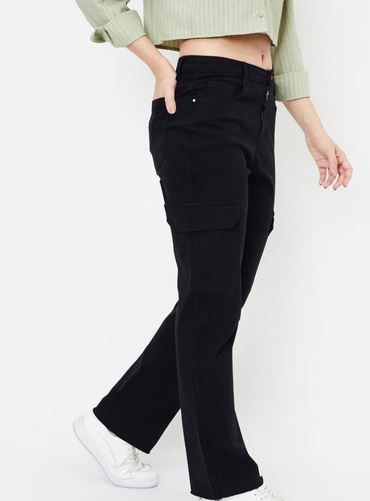 Wide leg Cotton Denim Jeans