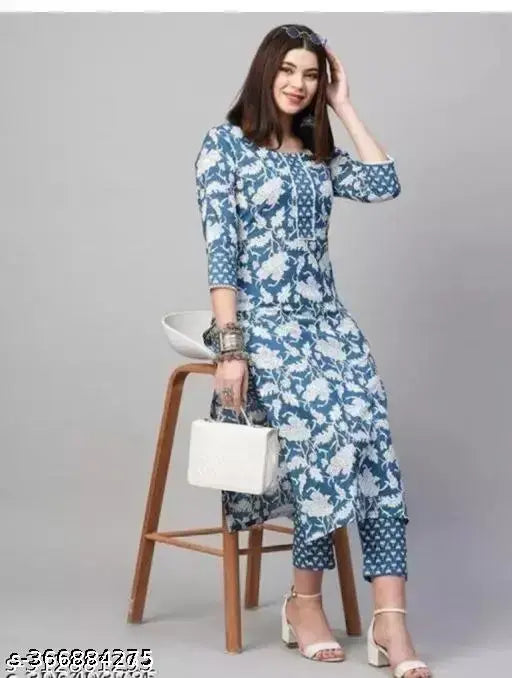 Quality Cotton Kurti Pant 2pc